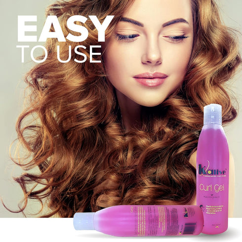 KALIVE Curl Gel 8 oz I Defines All Types of Curls, Waves, and Hair Textures I Hair Product for Women, Natural or Permed