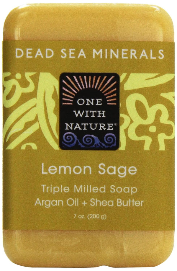 One With Nature Dead Sea Mineral Bar Soap, Lemon Verbena, 7 oz