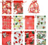 50PCS Christmas Organza Bags, Gift Jewelry Candy Bags for Wedding Party, 10 Patterns, 4x6 Inch