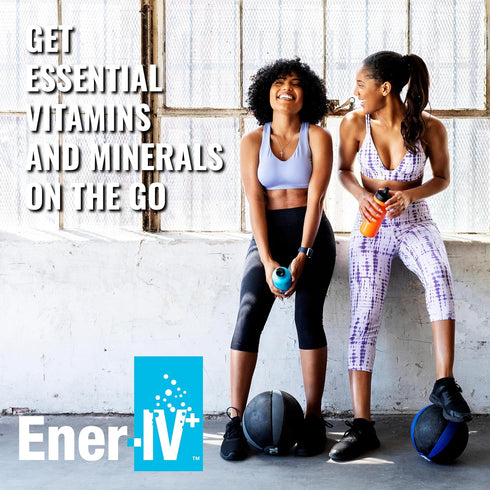 Ener-IV Electrolyte Hydration & Energy Drink Mix, Low Sugar Non-GMO, Mixed Berry Powder for Muscle Recovery - 45