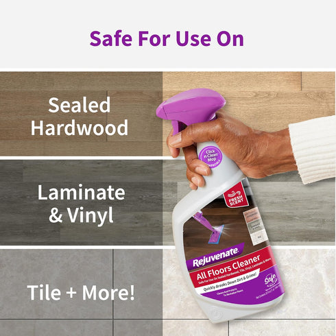 Rejuvenate High Performance All-Floors Cleaner: No Bucket Needed, Powerful PH Balanced Shine, 32oz