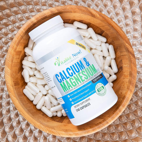 Best Calcium & Magnesium + Vitamin D3 400 IU - Highly Absorbable with Boron - 240 Capsules