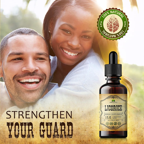 Licorice Root Extract – Organic Liquid Supplement for Digestive, Respiratory, Adrenal & Immune Support – 2 Fl Oz