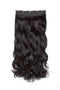 SWACC 20" Curly Body Wave Heat Resistant Synthetic Clip-in Hair Extension, One Piece for Women (Dark Brown-4#)