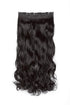 SWACC 20" Curly Body Wave Heat Resistant Synthetic Clip-in Hair Extension, One Piece for Women (Dark Brown-4#)