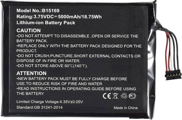 Replacement Battery for B15169 Compatible with Ring 1st Gen Video Doorbell 5000mAh 3.75V
