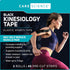 Care Science Waterproof Kinesiology Tape - 40 ct Precut Strips (2 Rolls), Black, Elastic Sports Tape