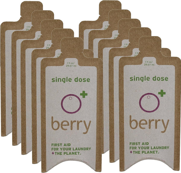 BerryPLUS Soap Berry, 1-FL OZ Eco-Friendly Natural Single Load Laundry Detergent, 10-Packets