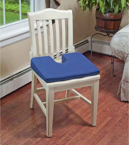 RTL1491COM Drive Medical Compressed Coccyx Cushion, Blue, One-Size