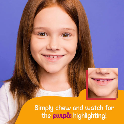 Lingito Dental Disclosing Tablets, Teeth Coloring Solution to Remove Plaque and Tartar Buildup (Grape Flavor - 120 Pack)