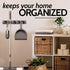 Zulay Home Mop and Broom Organizer, Wall Mount Holder for Storing Cleaning Supplies with 5 Slots, Gray