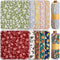 50 Pcs Reusable Paper Towels, Paperless Towels, Cotton Cloths, Washable Paper Towels with Roll for Kitchen (Flower)