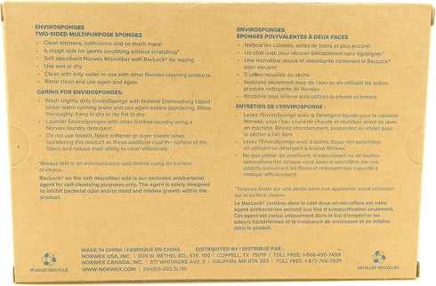 Norwex (pack 2) EnviroSponges Contains BacLock