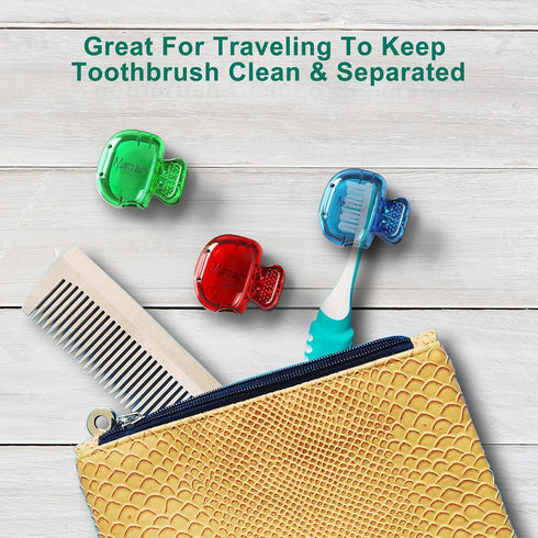 Mspan Toothbrush Head Cover Cap - Toothbrush Protector Brush Pod Case, Protective Plastic Clip for Travel