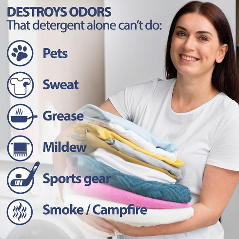 Nature Clean Stink Bomb Odor Remover Pacs, 10 Count for Laundry