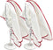 2-Pack Premium Microfiber Wine Glass Polishing Cloths, Lint-Free Drying Towels for Glassware, 25" x 20" (White, 2 Count)