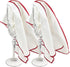 2-Pack Premium Microfiber Wine Glass Polishing Cloths, Lint-Free Drying Towels for Glassware, 25" x 20" (White, 2 Count)