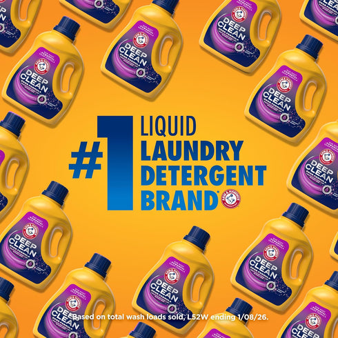 HAMMER 75 Oz, 50 ARM & Deep Clean Odor Formula Liquid Laundry Detergent, Radiant Burst Scent, Fl Loads