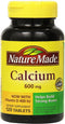 Nature Made Calcium 600 mg with Vitamin D3, 60 Count Tablets, Pack of 3