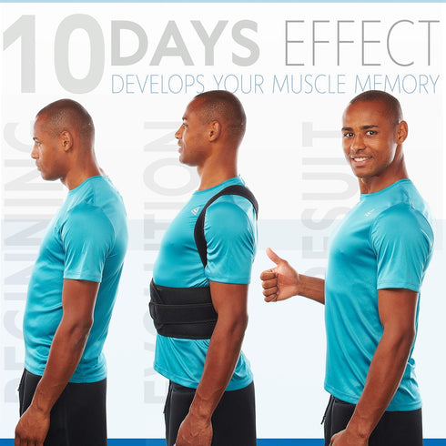 Back Brace Posture Corrector for Men and Women, Adjustable Support for Upper and Lower Back Pain Relief, Muscle Memory