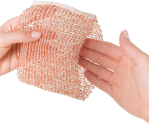 REDECKER 2-Ply Woven Copper Scrubbing Cloth - Durable and Non-Abrasive Scrubber, Machine Washable, Alternative to Chore Boy Copper Scrubber, Copper Scouring Pads, and Brillo Pad, Set of 2