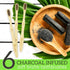 Lingito 6-Pack Natural Charcoal Bamboo Toothbrushes, BPA Free Soft Bristles, Eco Friendly & Vegan