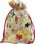 24PCS Christmas Organza Gift Bags - 4X6 with Drawstring, 11 Mix Pattern Small Goodie Candy Party Favor Xmas Bags