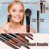 Travel Makeup Brush Set with Case, Mini Brushes for Powder, Foundation, Eyeshadow, 10 Pcs & 2 Triangle Puffs