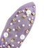 Pearl Knotted Headband, Sparkle Rhinestone Wide Knot Hairband for Women (Purple)