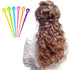 WILLBOND 180 Pieces Plastic Brush Roller Picks for Hair Curling Styling Accessories (Rose Red, Green, Yellow, Blue,