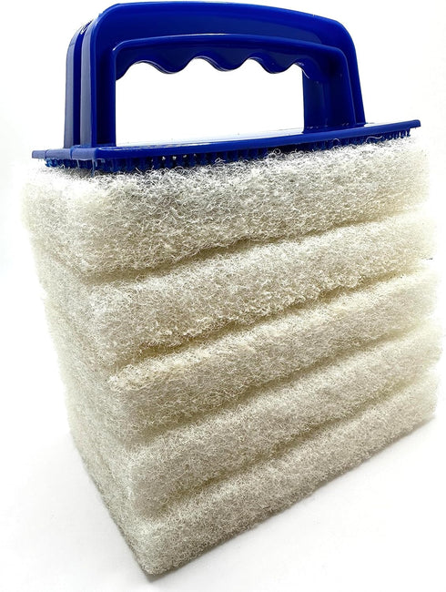 Pro-Graad Handled Bath Scrubber 6 Piece Heavy Duty Cleaning Scrub Sponge Brush Bathroom