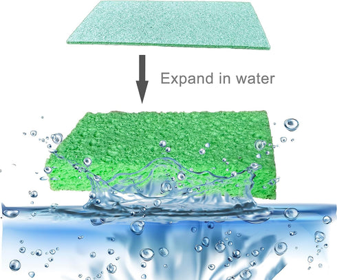 36 Pk Heavy Duty Pop-Up Compressed Cellulose Sponges, Eco Friendly Reusable Kitchen Sponge, 11.5x7x2cm