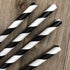 Stripe Paper Straws - Black White - 7.75 Inches - 50 Pack from Outside the Box Papers