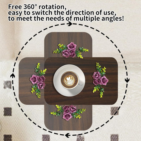 Spaces(15.7" 11.8" TV Tray Side Table, Adjustable Couch Table and Sofa Table, Overbed Snack Tables Study TV Tray C