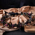 MOSTORY Elf Black Flower Crown, Gothic Floral Headpiece, Dark Elven Tiara for Women Cosplay