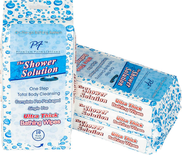 Premium Formulations Shower Solutions - Adult Bathing Wipes, Extra Large and Extra Thick (40