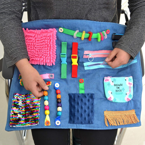 Therapeutic Fidget Blanket for Anxiety Relief - Ideal for Alzheimer & Dementia
