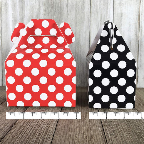 Outside the Box Papers MINI Gable Favor Boxes, Ladybug Theme, Red Black and White, 24 Count