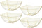 Posh Setting Small Square Plastic Serving Bowls, 4 Pack Gold Glitter Disposable Candy, Snack, Salad, Chips Bowl, Heavy