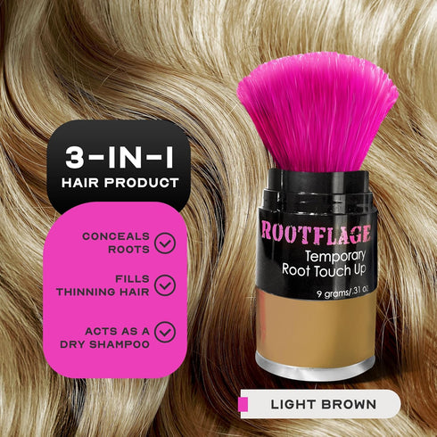 Root Touch Up Powder - Light Brown Hair Powder for Instant Temporary Touch Up