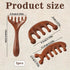 Trinkrittey 3 Pcs Wooden Head Scalp Massager Comb Hair Gua Sha Comb Wooden Hair Brush Head Massage Tool Hairs Scrubber