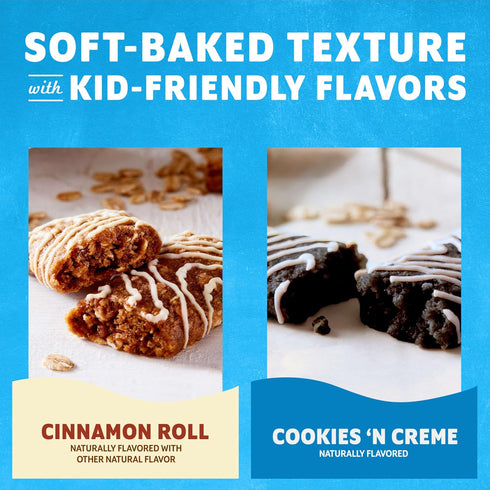Pack (24 Pack) Zbar - Bake Sale Collection - Cookies 'N Creme and Cinnamon Roll Flavor - Soft Baked Snack Bars Variety