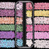 Maitys 3 Boxes 1080 Pcs 3D Flowers for Nails Decals, Colorful Mixed 3D Flower Leaves for DIY