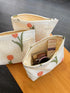 Large Aesthetic Makeup Bag - Floral Mid-day Clutch, Period Kit, Hygiene, and Skincare Bag (Tulip)