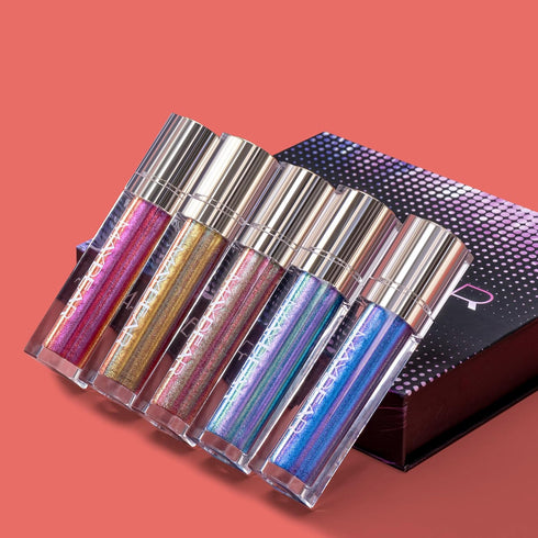 Maydear 5 Colors Chameleon Lipstick Set, Long Lasting Waterproof Diamond Shimmer Lip Gloss