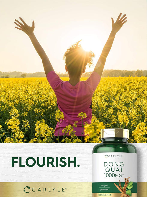 Carlyle Dong Quai Capsules | 1000mg | 250 Count | Non-GMO, Gluten Free Traditional Herb Supplement