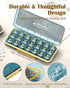 Ruquvi 3 7 Weekly Pill Organizer Times A Day, AM PM Organizer Day Pill Box with Separate Compartment, Large Medicine