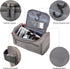 Vercord Men's Toiletry Bag, Wash Travel Small Shaving Dop Kit, Shower Bathroom Hygiene Bag, Frosted Grey