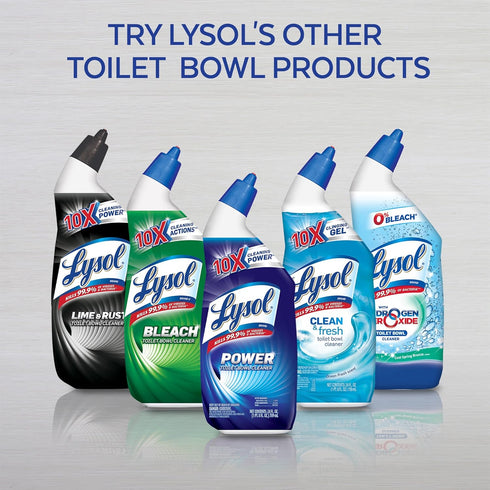 Lysol Lime & Rust Toilet Bowl Cleaner Gel, 24 Oz (Pack of 4), Destroys Stains from Hard Water