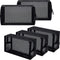 Sadnyy 5 Pieces Portable Mesh Makeup Bag, Black Breathable Toiletry Bag for Accessories Organizer (7.1 x 4 x 2.4 Inch)